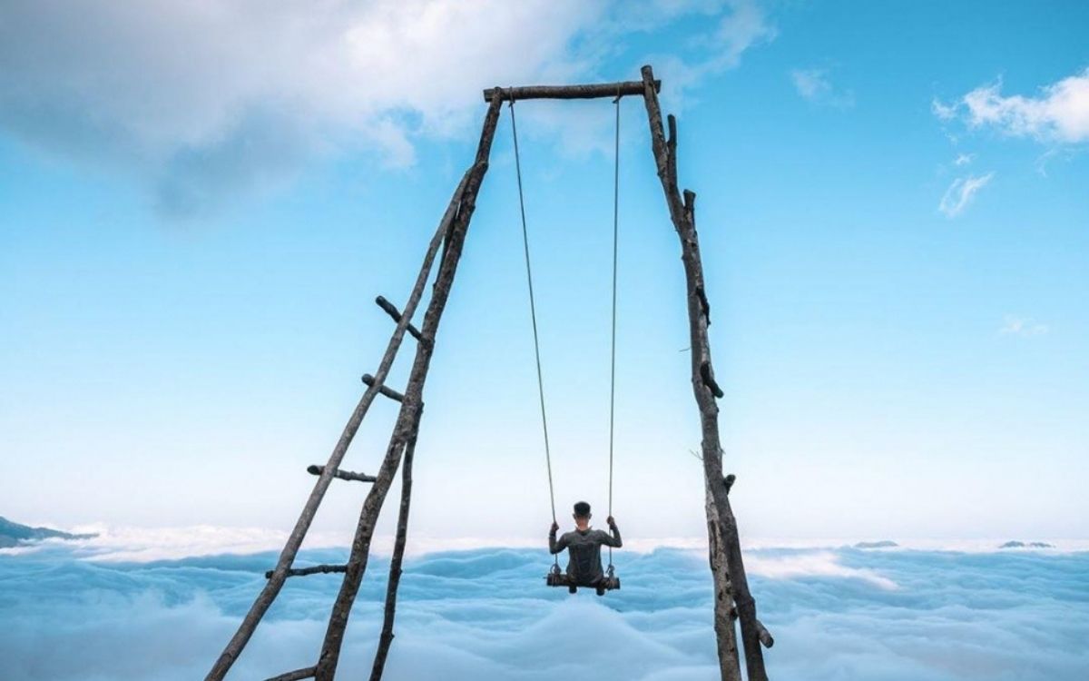 Sống ảo tại tiểu cảnh Swing Sapa khi du lịch Sapa tháng 9