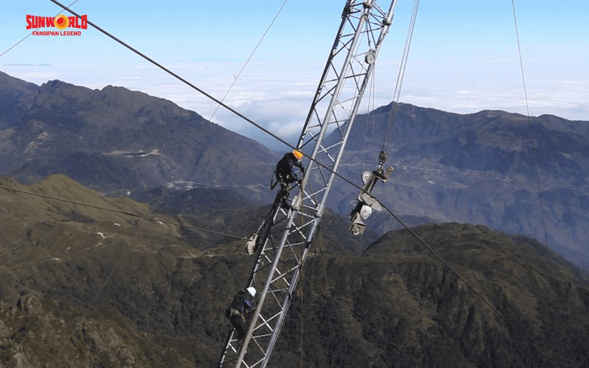 cách thi công cáp treo fansipan